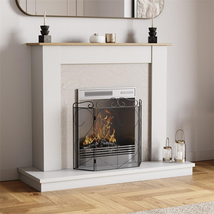 Lassic  Black Fire Vida Tapton  Fire Guard in Size 3 Panel, Sports Direct