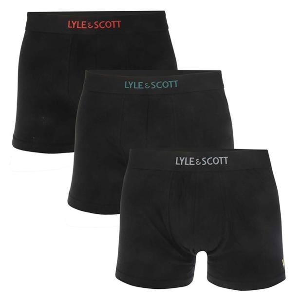 Black - Lyle and Scott - Devon 3 Pack Boxer Shorts