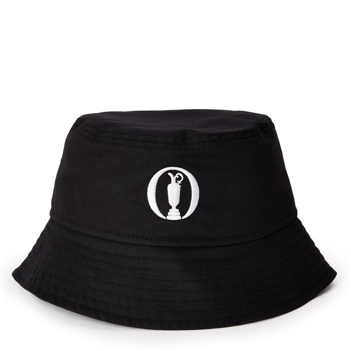 Boss Men's Black The Open Bucket Hat in Size Infant, Sports Direct