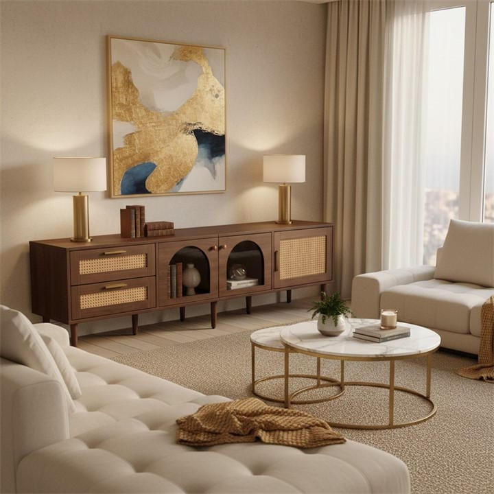 Urban Meuble  Brown Modern Tv Stand With Ample Storage, Sports Direct