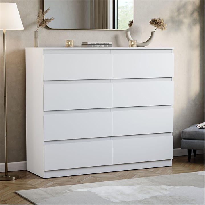 Lassic Vida Designs Denver 8 Drawer Chest - White
