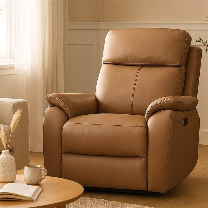 Aspire  Brown Kingsmere Power Recliner Armchair (1 Seater), Sports Direct
