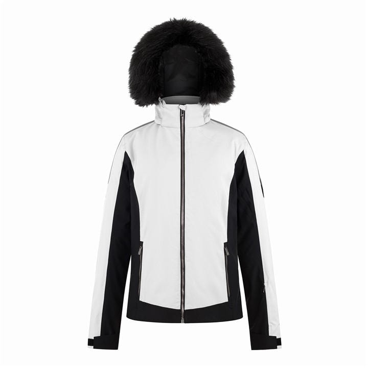 Nevica Women's White Meribel Waterproof Windproof Hooded Ski Jacket in Size 6, Sports Direct