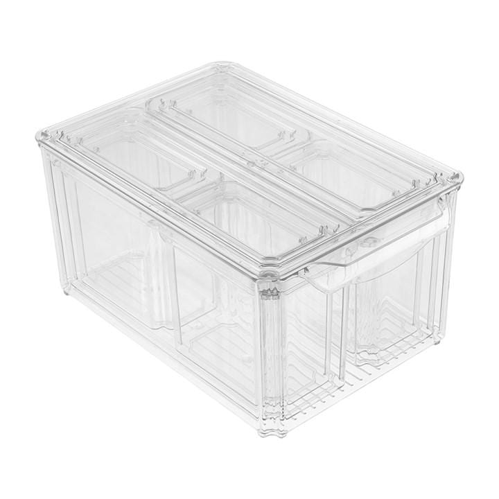 Life Ideas  Clear 7-Piece Tall Fridge Food Storage Container Set, Sports Direct