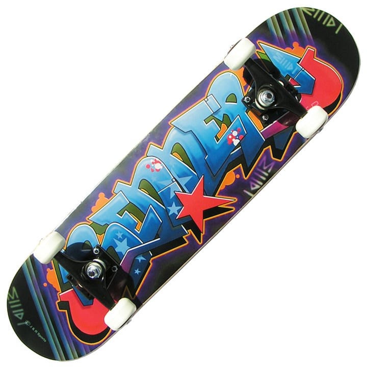 Renner  Kids Black Pro Ii Series Complete Skateboard, Sports Direct