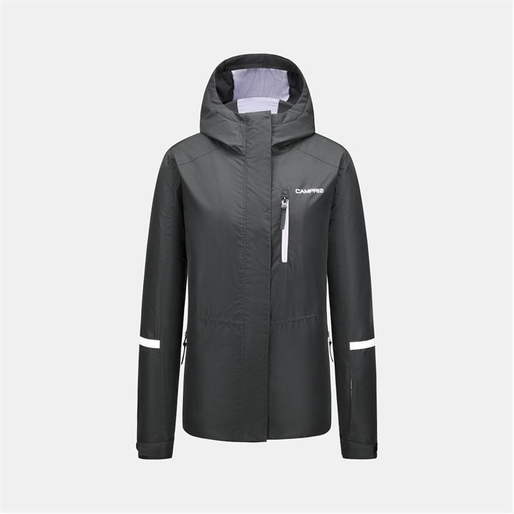 Campri Women's Black Raise Waterproof Windproof Hooded Ski Jacket in Size 10, Sports Direct