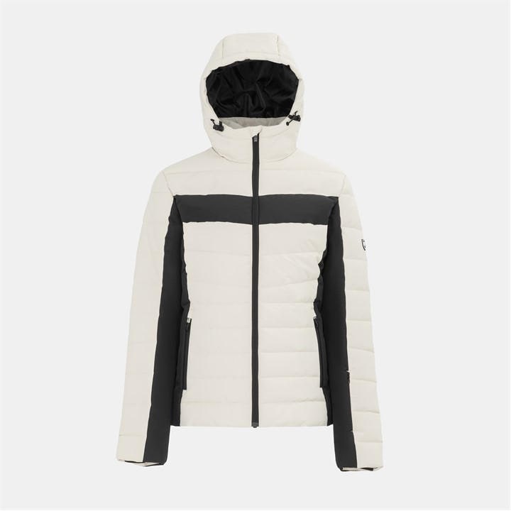 Nevica Women's White Moritz Windproof Hooded Synthetic Insulation Ski Jacket in Size 12, Sports Direct