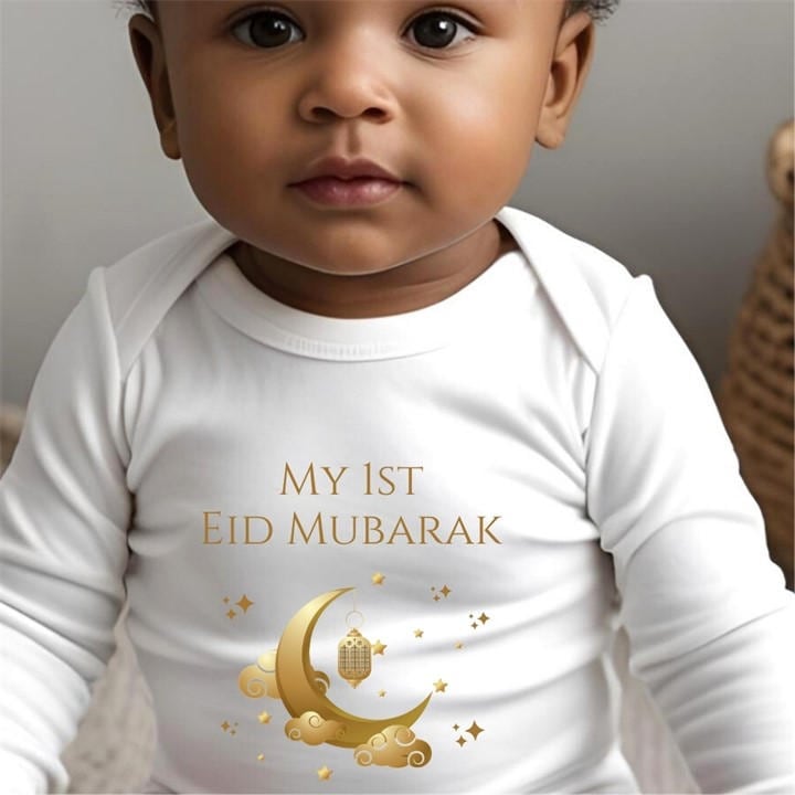 Scotland   Kids  My 1St Eid Mubarak Baby Babygrow/Sleepsuit 7460-Bb, Football by Aye Do Gifts in Size Newborn, Sports Direct