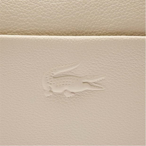 Бяло - Lacoste - City Court Grain Leather Shoulder Bag