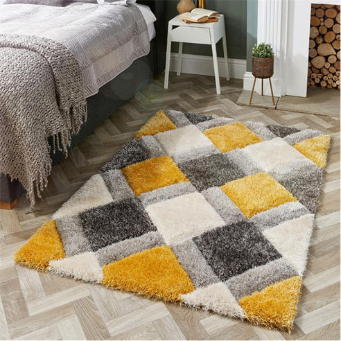 Origin Rugs - 3D GEO Shaggy Ochre