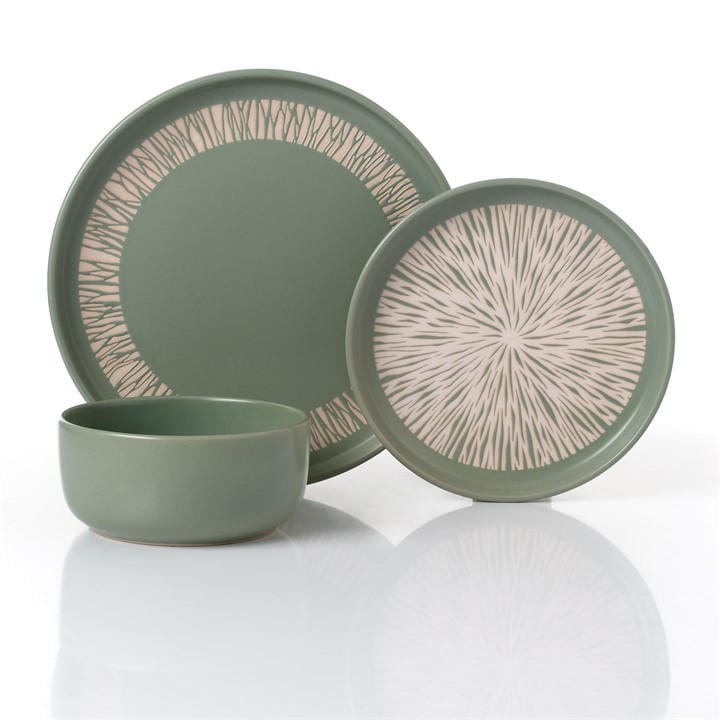Waterside  Green 12Pc Aura Dinner Set, Sports Direct