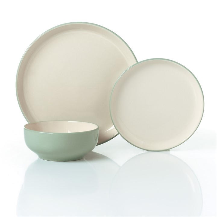 Waterside  Green 12Pc 2Tone Dinner Set, Sports Direct