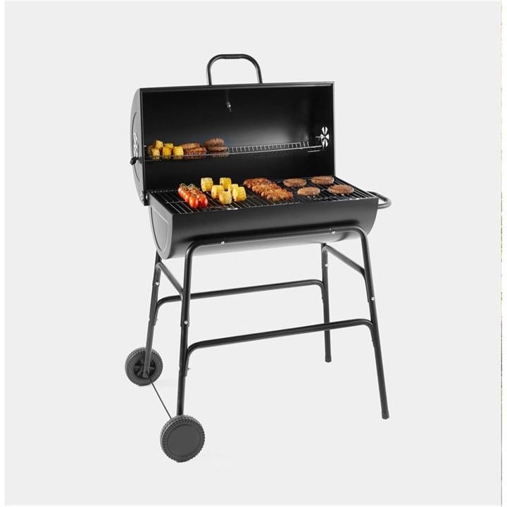 Vonhaus  Black Barrel Charcoal Bbq, Sports Direct