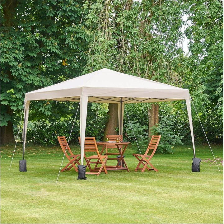 Vonhaus  Cream Pop Up Gazebo 3 X 3M, Sports Direct