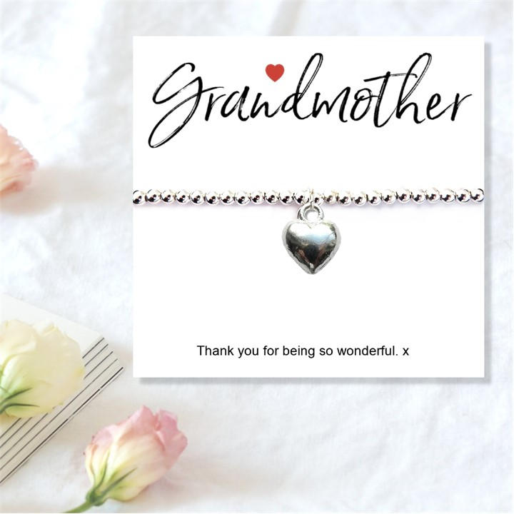 Scotland  Women's  Grandmother Gift Card With Heart Charm Bracelet, Football by Aye Do in Size Stretch, Sports Direct