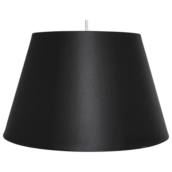 K Living  Black Satin Drum Ceiling Table Lamp Shade in Size L, Sports Direct
