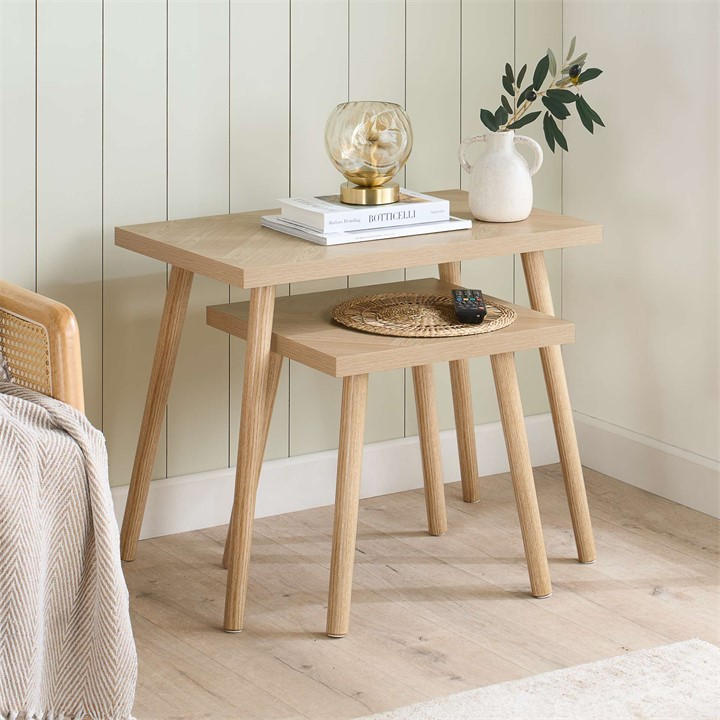 Birlea  Nude Herringford Nest Of Tables, Sports Direct