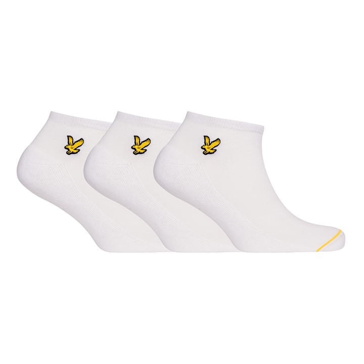 Lyle And Scott Men's White Trainer Ankle Socks in Size 7 - 11, Sports Direct
