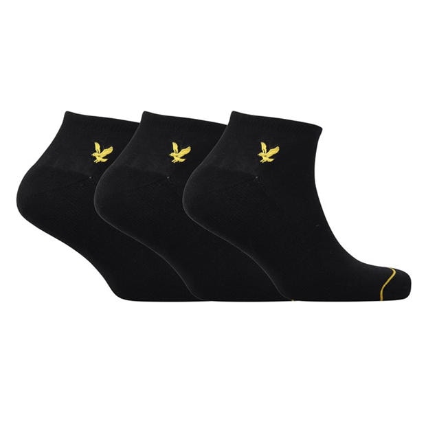 Black - Lyle and Scott - Men's Trainer Ankle Socks