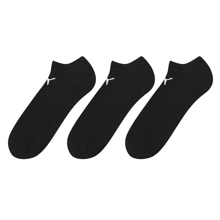 Puma  Black 3 Pack Trainer Socks in Size 9 - 11, Sports Direct