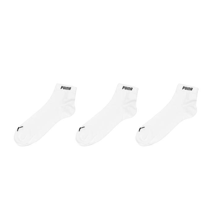 Puma Men's White 3 Pack Quarter Socks in Size 6 - 8, Sports Direct
