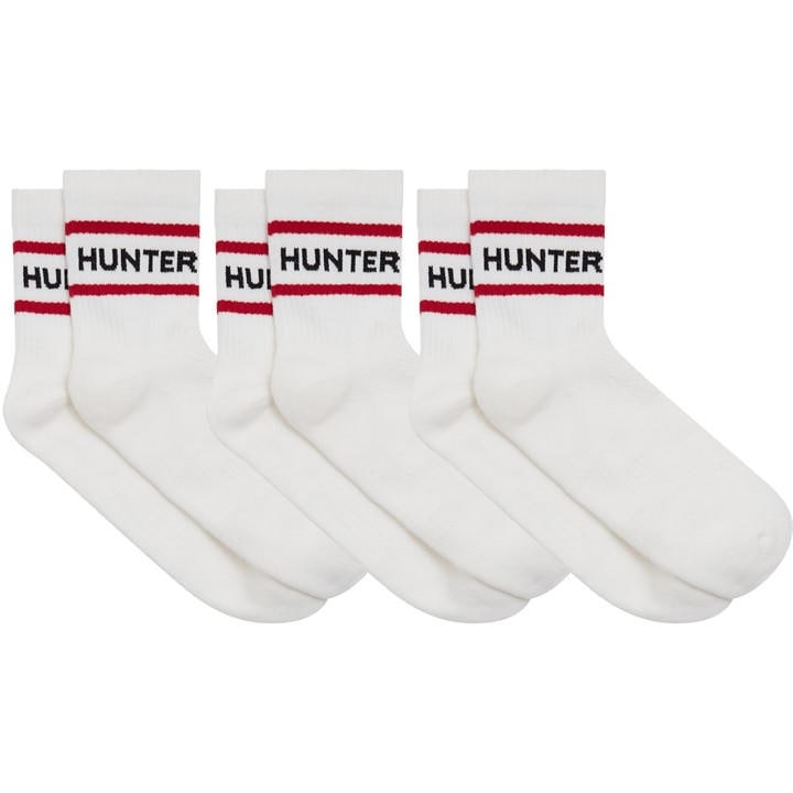 Hunter  White 3 Pack Ankle Socks in Size 9 - 12 Months, Sports Direct