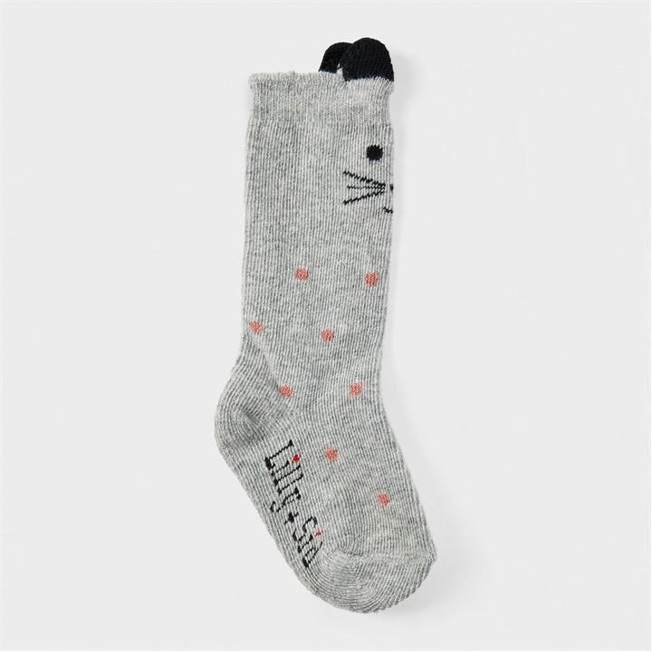 Lilly And Sid Girls  Cat Knee High Socks in Size XS Girls, Sports Direct