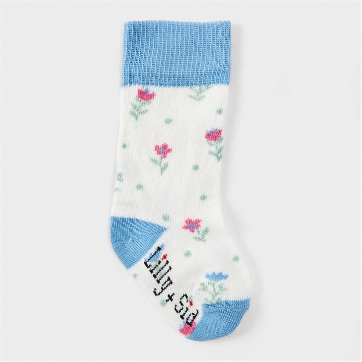 Lilly And Sid Girls  Floral Knee High Socks in Size C3 - C7, Sports Direct