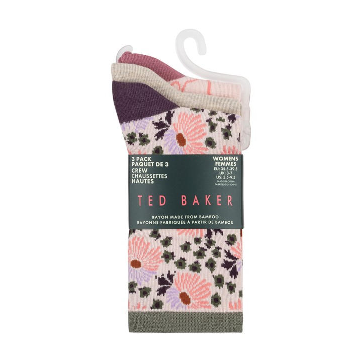 Ted Baker Women's Cream Crew Socks in Size 4 -8, Sports Direct