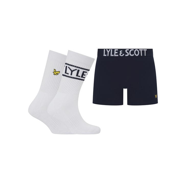 Lyle And Scott Men's Blue Sock Gift Sets in Size XL, Sports Direct