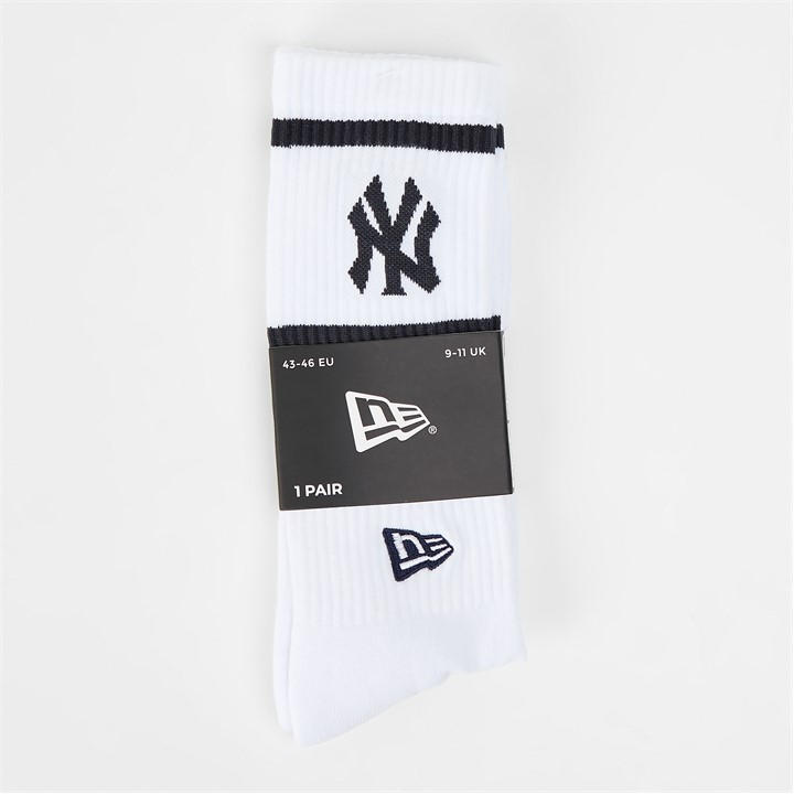 New Era Women's White Premium Crew Socks in Size S - M, Sports Direct