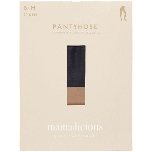 Black/Tan - Mamalicious - Maternity 20 Denier Tights