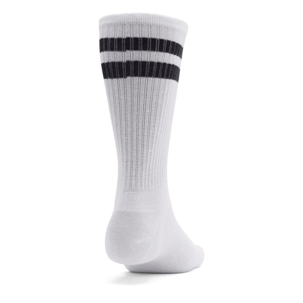 White / Black - Under Armour - Ua Essential 6pk Crew Sock Unisex Adults