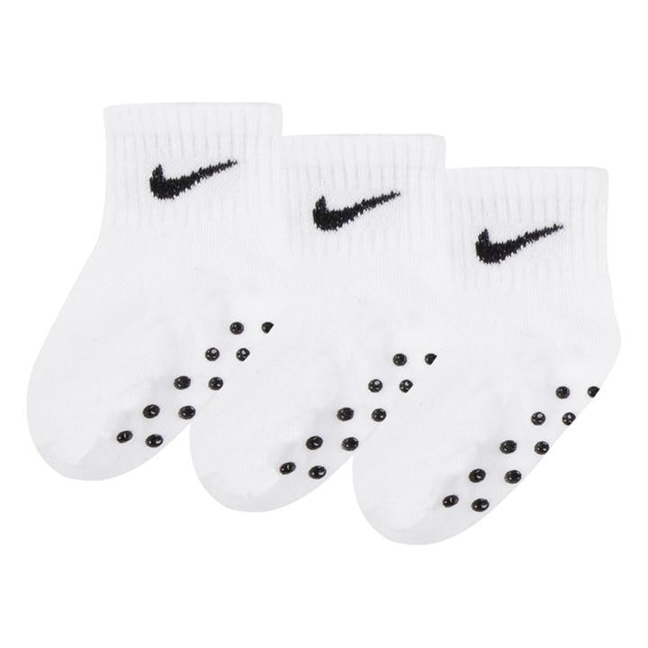Nike  Kids White Core Swoosh Gripper Trainer Socks in Size C8 - C13, Sports Direct