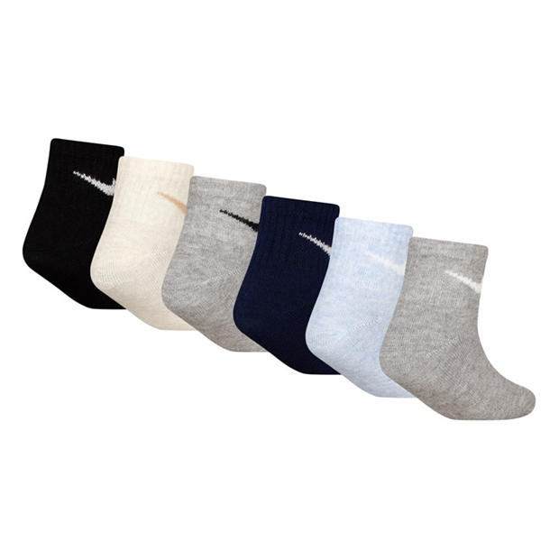 Ivory Heather - Nike - Pack Toddler Quarter Socks
