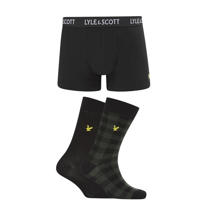 Lyle And Scott Men's Black Trainer Sock Gift Sets in Size XL, Sports Direct