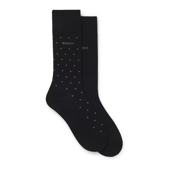 Boss Men's Black 2-Pack Logo Socks in Size 6 - 11, Sports Direct