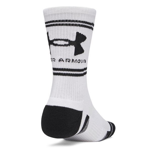 White  / Black - Under Armour - Performance Tech 3 Pack Crew Socks