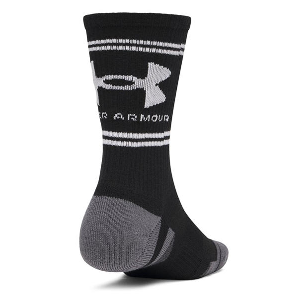 Ultimate Black - Under Armour - Performance Tech 3 Pack Crew Socks