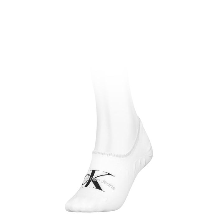 Calvin Klein Women's White Liner Invisible Socks, Sports Direct