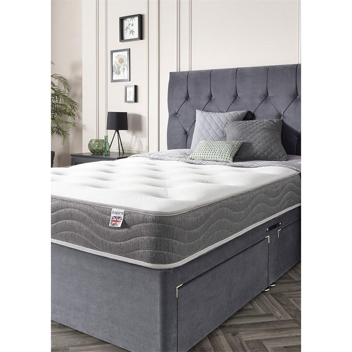 Aspire  White Cool Tufted Ortho Mattress in Size King, Sports Direct
