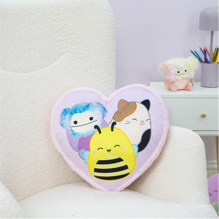 Squishmallows  Kids  Heart Shaped Cushion, Sports Direct