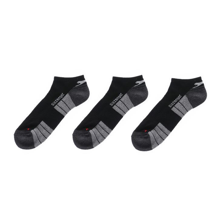 Slazenger Men's Black 3 Pack Trainer Socks in Size 7 - 11, Sports Direct