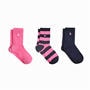 Pink Navy - Jack Wills - Jack Ranfield Multipack Ankle Socks 3 Pack