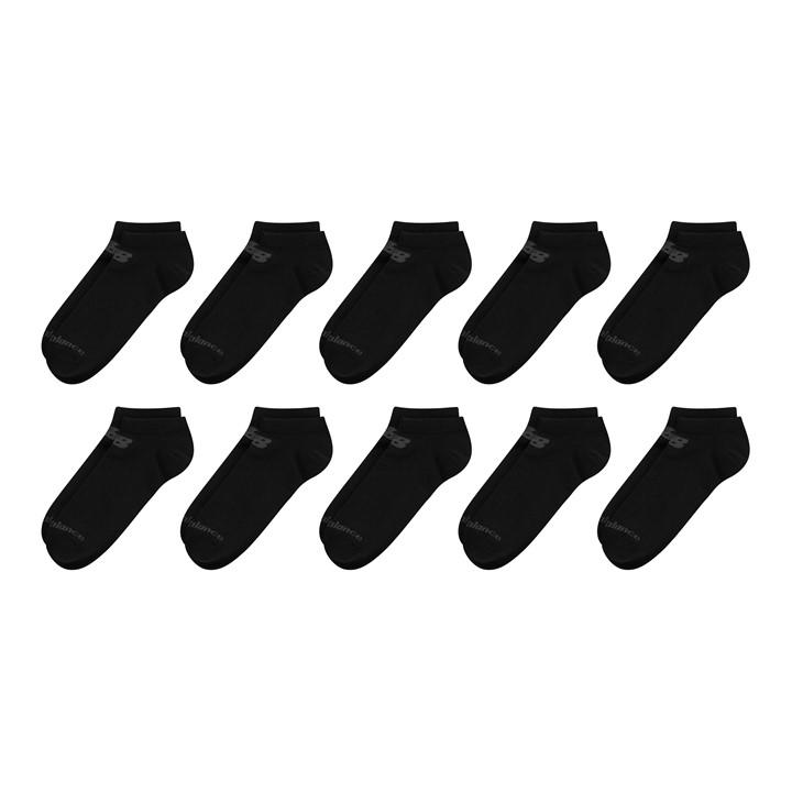 New Balance Black No-Show Socks 10 Pack in Size 7 - 11, Sports Direct
