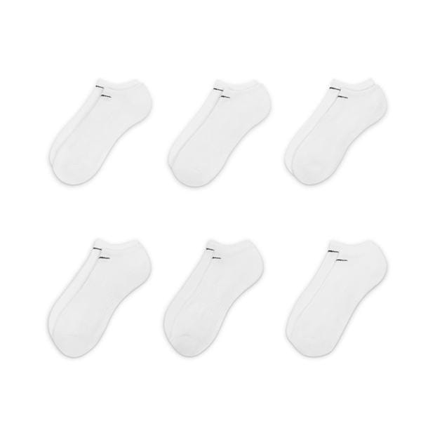 White/Black - Nike - Men's 6 Pack No Show Trainer Socks