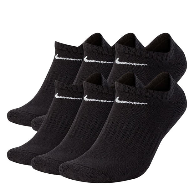 Черно/Бяло - Nike - Men's 6 Pack No Show Trainer Socks