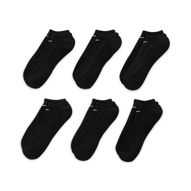 Черно/Бяло - Nike - Men's 6 Pack No Show Trainer Socks