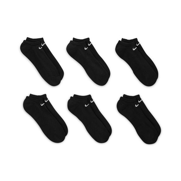 Черно/Бяло - Nike - Men's 6 Pack No Show Trainer Socks