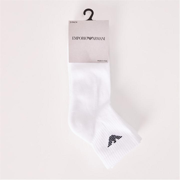 Emporio Armani Men's White Trainer Socks in Size 6 - 12 Months, Sports Direct